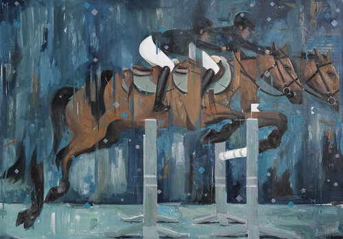 Show jumping di Mikhail Mishinskii, Pittura in vendita su Singulart