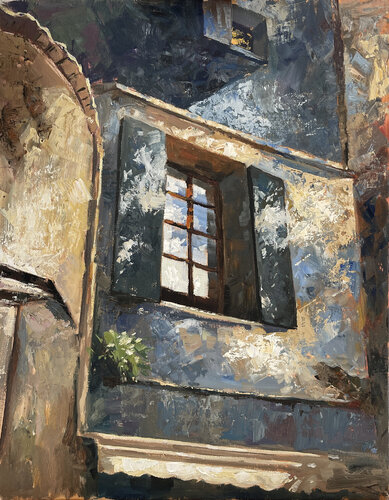 Whispers of the Old Wall by Mikhail Mishinskii, 油畫 for Sale on Singulart
