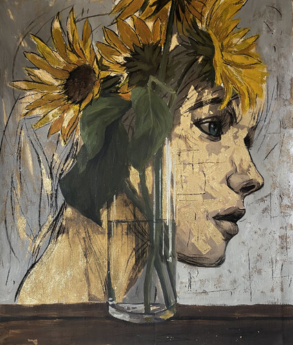 Sunflower Mind di Mikhail Mishinskii, Pittura in vendita su Singulart