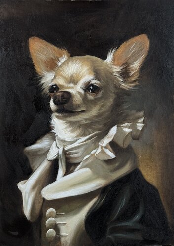 Chihuahua Portrait by Mikhail Mishinskii, Painting for Sale on Singulart