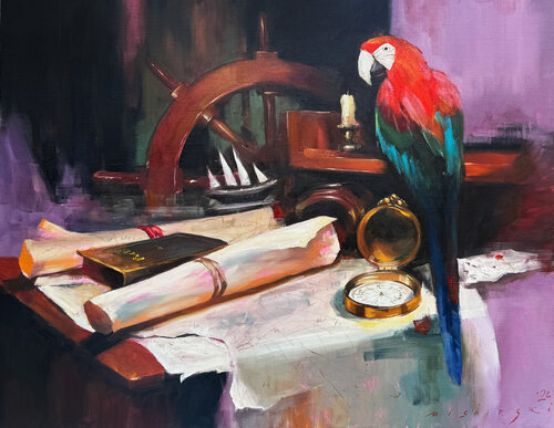 captain's compass by Mikhail Mishinskii, Painting for Sale on Singulart