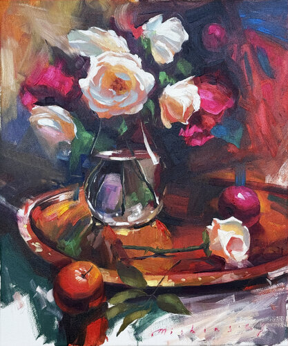 Roses by Mikhail Mishinskii, Painting for Sale on Singulart