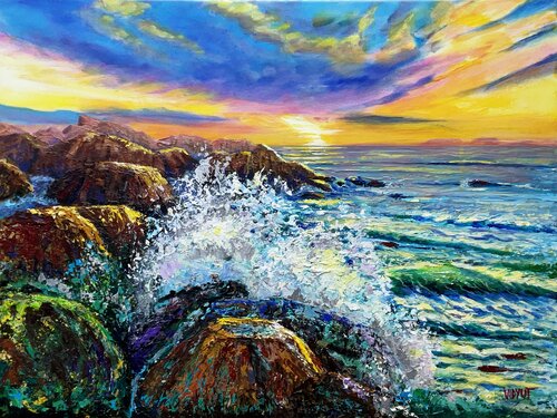 Crashing Surf by vidyut Singhal, Painting for Sale on Singulart