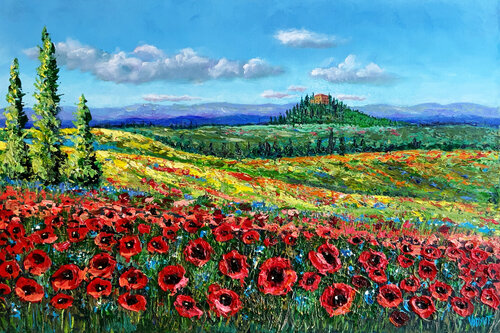 A Memory of Tuscan Countryside van vidyut Singhal, Schilderij te koop op Singulart