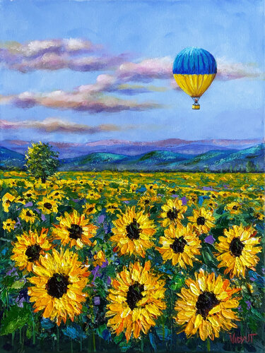 Solidarity (to Ukraine) van vidyut Singhal, Schilderij te koop op Singulart