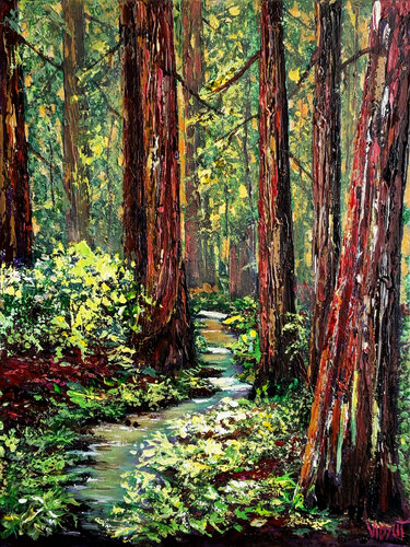 Spirit of the Redwoods by vidyut Singhal, Painting for Sale on Singulart