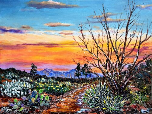 Sedona Sunset de vidyut Singhal, Pintura a la venta en Singulart
