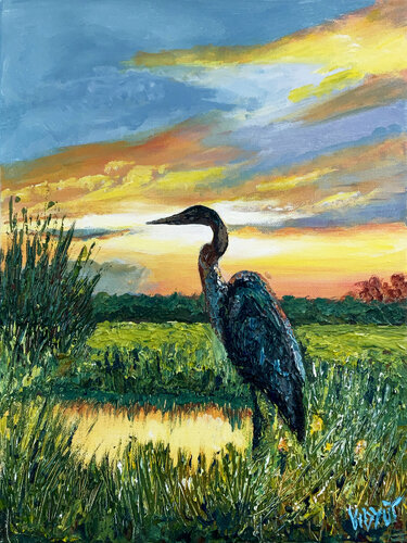 Sunset Sentinel by vidyut Singhal, Painting for Sale on Singulart