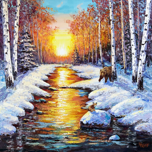 Double Trouble at Dusk by vidyut Singhal, Painting for Sale on Singulart