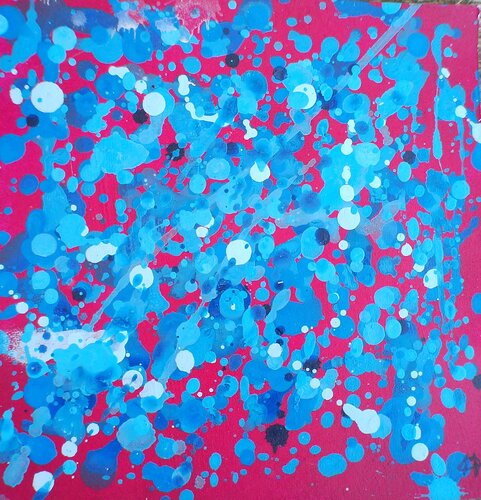 Red said stay blue kept moving 1. par Margie Nottingham, Peinture en vente sur Singulart