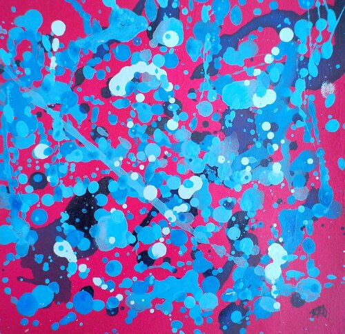 Red said stay blue kept moving 2. par Margie Nottingham, Peinture en vente sur Singulart
