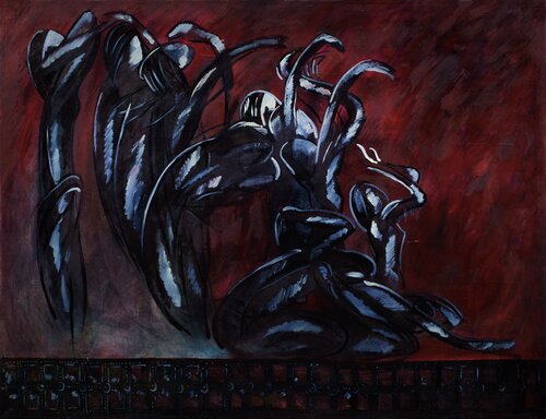 Mourners K-27 von Alexander Chalovsky, Malerei kaufen auf Singulart