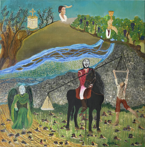 Le cheval noir van Gérard Thoris, Schilderij te koop op Singulart