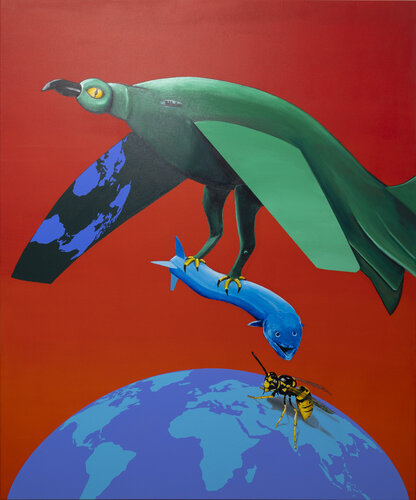 Rosso Cielo by Marco Cometto, Painting for Sale on Singulart