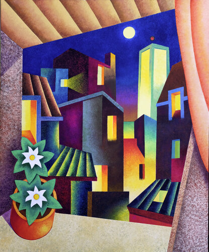 Fiori notturni van Giancarlo Colombo, Schilderij te koop op Singulart