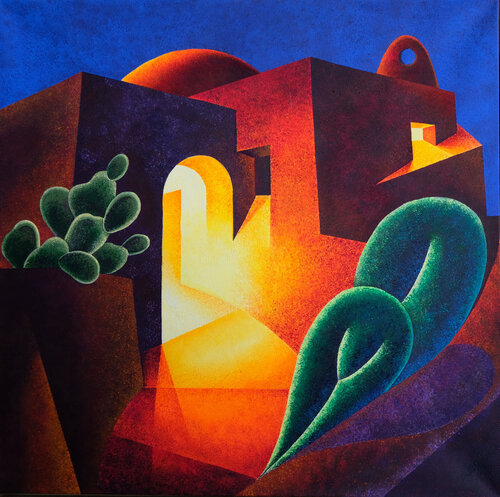 Notte al dammuso 2 van Giancarlo Colombo, Schilderij te koop op Singulart