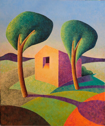 Il vento tra gli alberi - The wind in the trees par Giancarlo Colombo, Peinture en vente sur Singulart