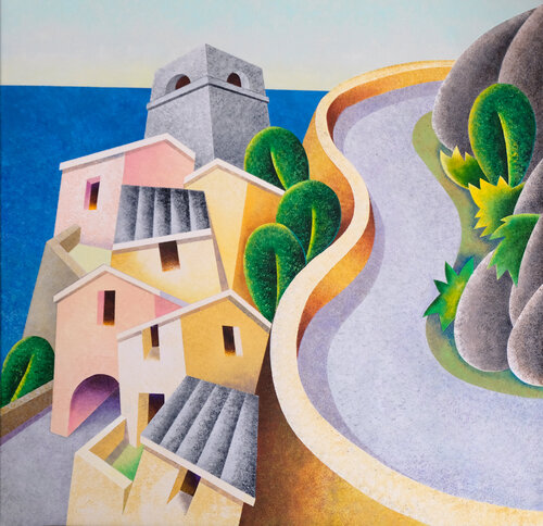 La strada alta van Giancarlo Colombo, Schilderij te koop op Singulart