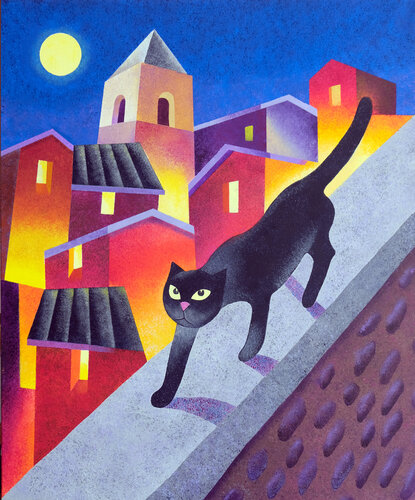 Il re della notte de Giancarlo Colombo, Pintura a la venta en Singulart