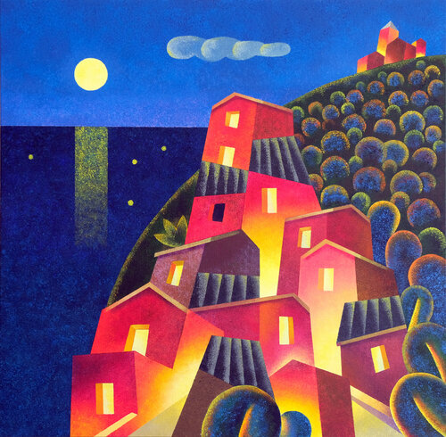 Notte in riviera par Giancarlo Colombo, Peinture en vente sur Singulart