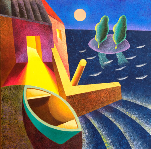 Luna nascente van Giancarlo Colombo, Schilderij te koop op Singulart