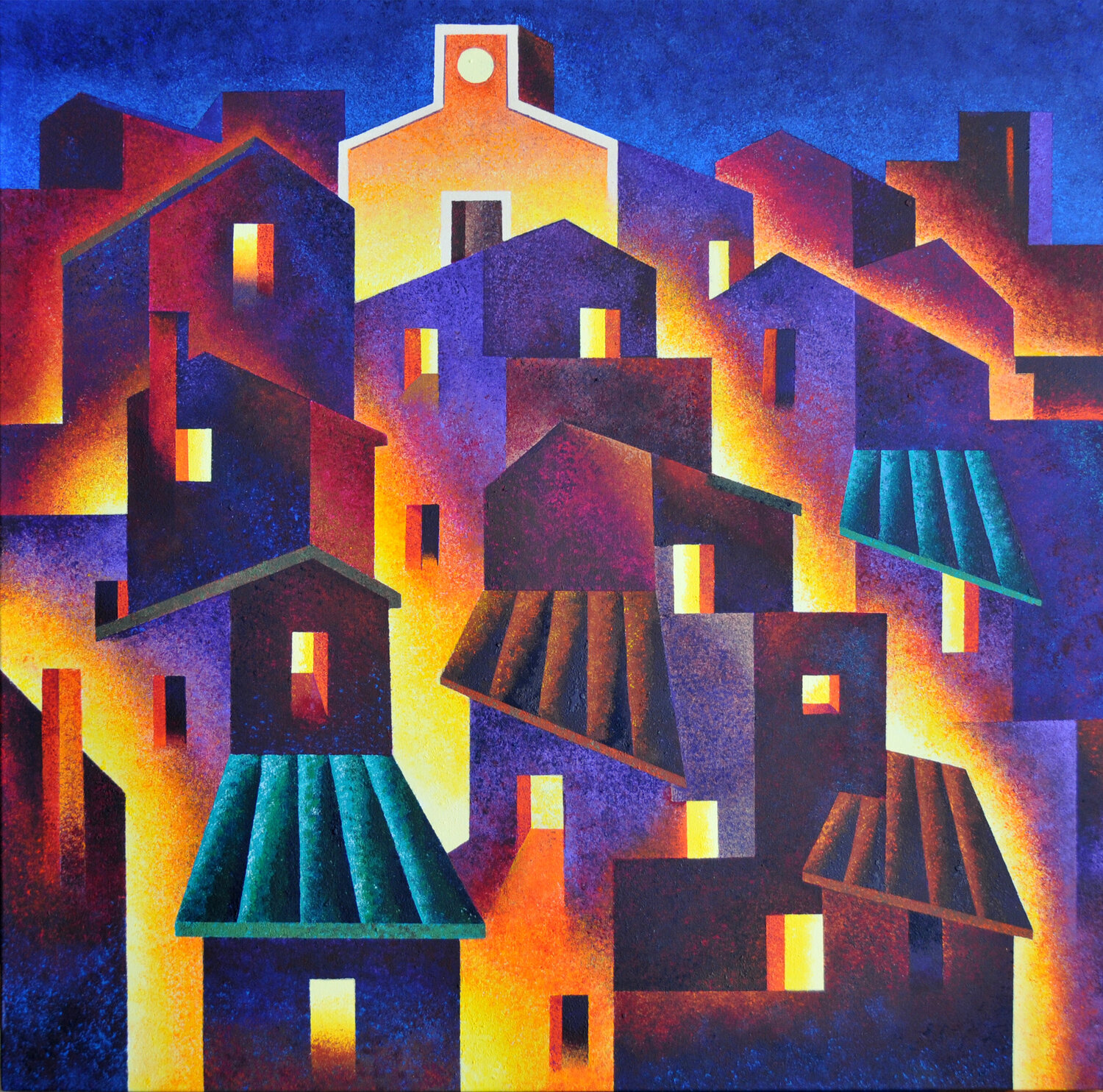 Borgo di sera Giancarlo Colombo