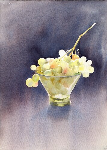 The glowing grapes. von Alla Prisacar, Malerei kaufen auf Singulart