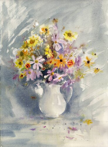 The delicate bouquet . von Alla Prisacar, Malerei kaufen auf Singulart