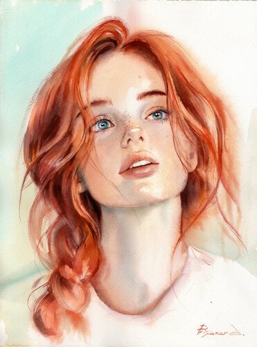 Ginger. by Alla Prisacar, 油畫 for Sale on Singulart