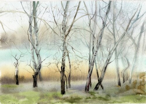 The dancing trees. von Alla Prisacar, Werk auf Papier kaufen auf Singulart