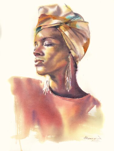Fashion portrait. van Alla Prisacar, Schilderij te koop op Singulart