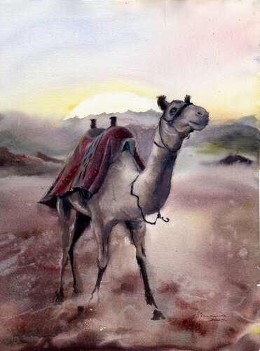 The Wayfarer. van Alla Prisacar, Schilderij te koop op Singulart