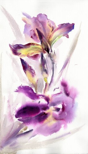 With one stroke of the brush van Alla Prisacar, Schilderij te koop op Singulart