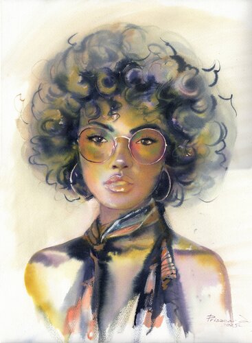 Fashion portrait. von Alla Prisacar, Malerei kaufen auf Singulart