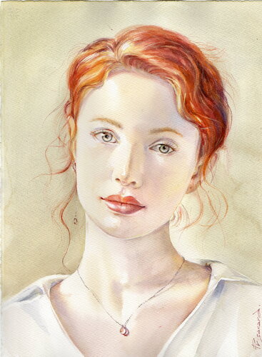 Time for the portrait by Alla Prisacar, 油畫 for Sale on Singulart