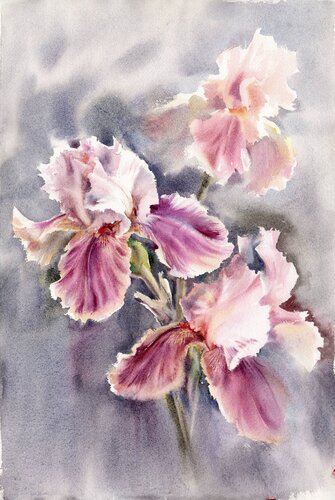 Game of flowers by Alla Prisacar, Work on Paper for Sale on Singulart