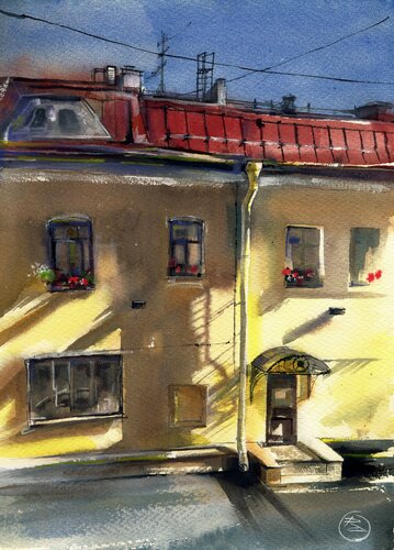 Summer in the street by Alla Prisacar, Work on Paper for Sale on Singulart