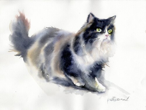 Kitty di Alla Prisacar, Pittura in vendita su Singulart