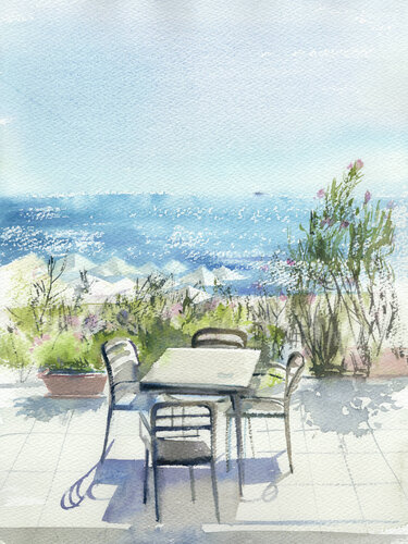 Sea ,sea by Alla Prisacar, Work on Paper for Sale on Singulart