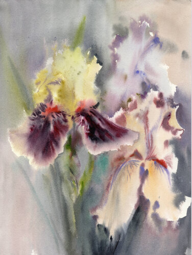 Spring bouquet. Watercolor flowers. par Alla Prisacar, Peinture en vente sur Singulart