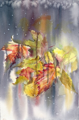 Winter is approach by Alla Prisacar, Painting for Sale on Singulart
