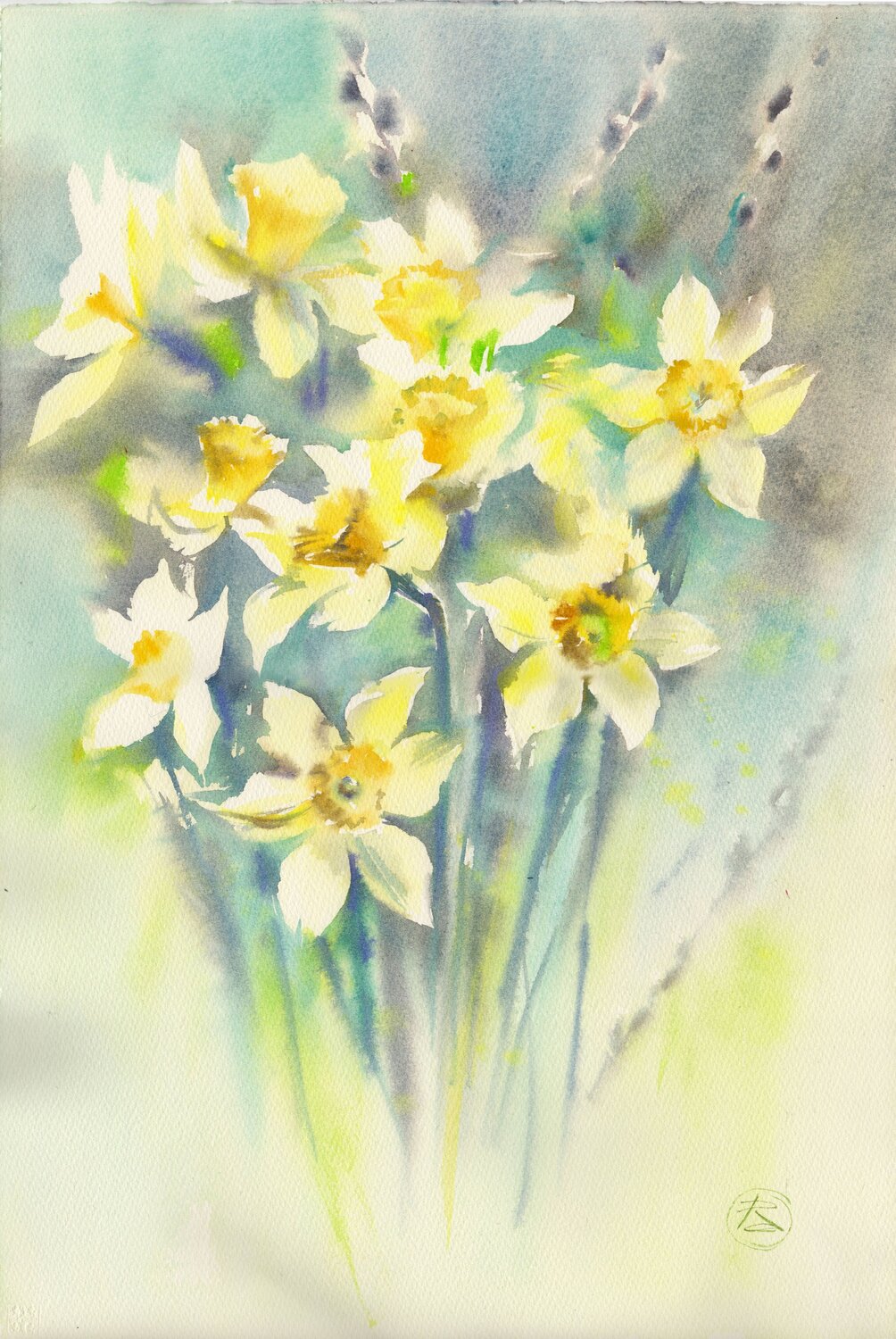 Mint and lemon narcissuses Alla Prisacar