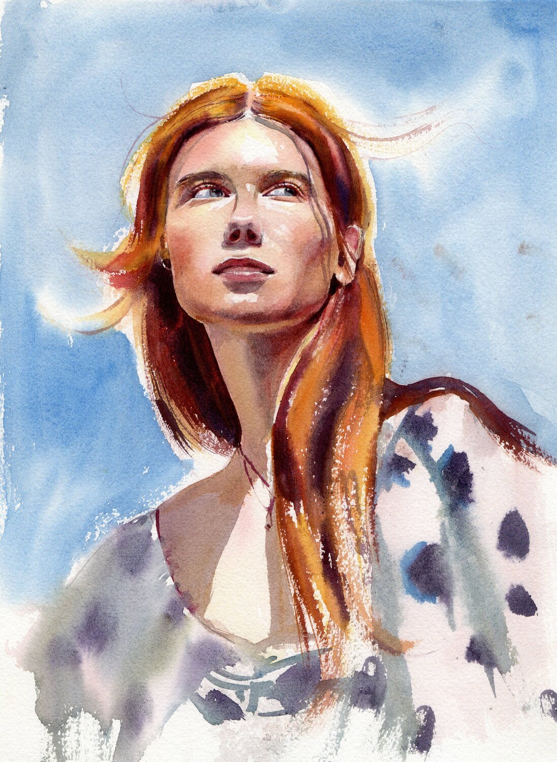 The ginger girl Alla Prisacar Originalgemälde zu verkaufen