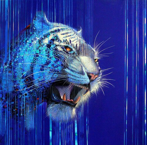 RALE DE TIGRE von MARIUS ZABINSKI, Malerei kaufen auf Singulart