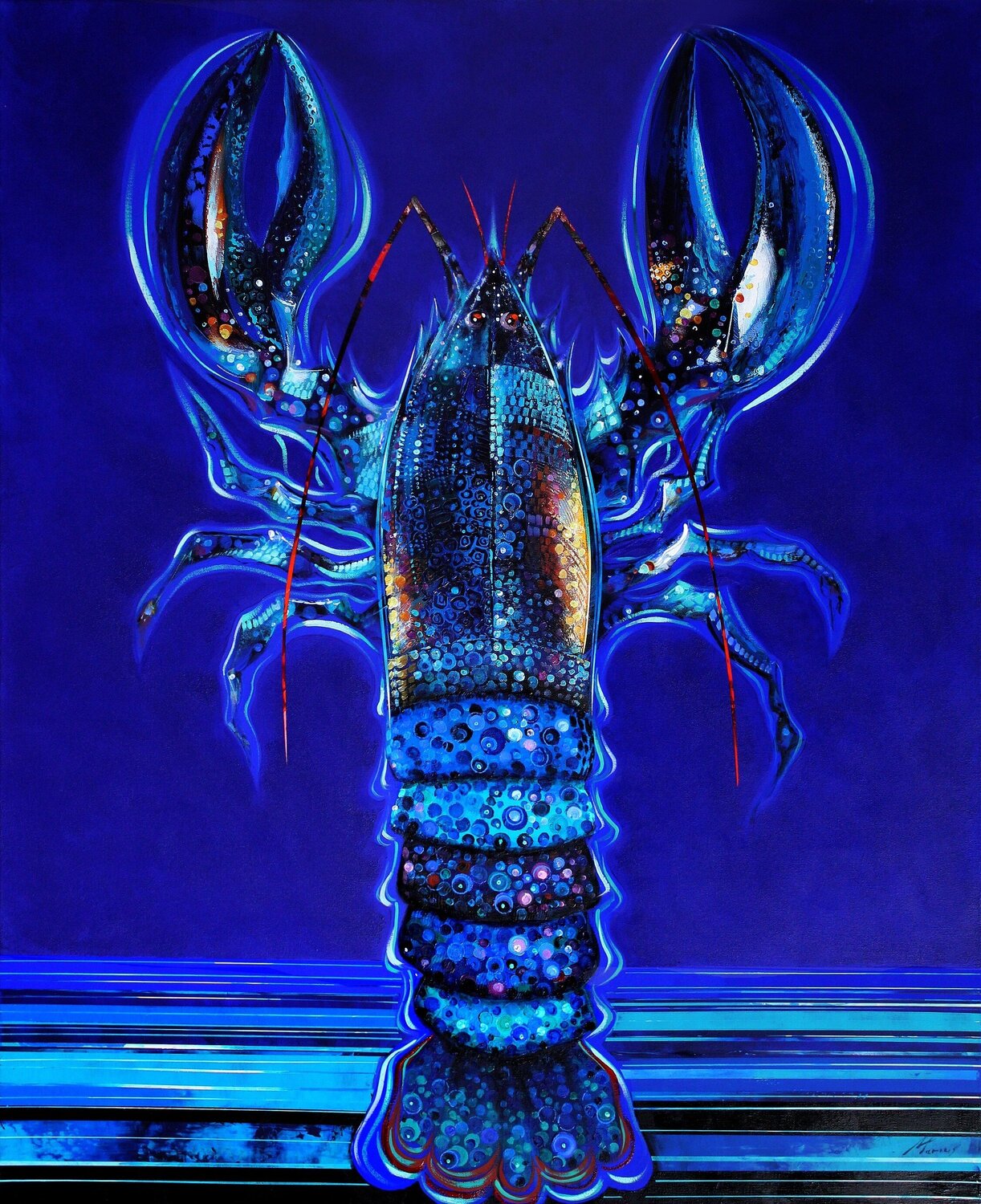 NIGHT IN THE DEEP MARIUS ZABINSKI Dipinto originale in vendita