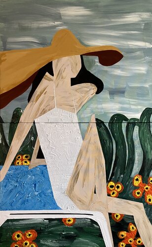 Venus exploring something new (diptyque) par Marc Baillet, Peinture en vente sur Singulart
