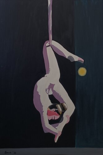 L'acrobata circense / Circus acrobat girl de BERNARDO BANDINELLI, Pintura a la venta en Singulart