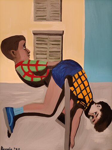 Alla ringhiera / By the banister de BERNARDO BANDINELLI, Pintura a la venta en Singulart
