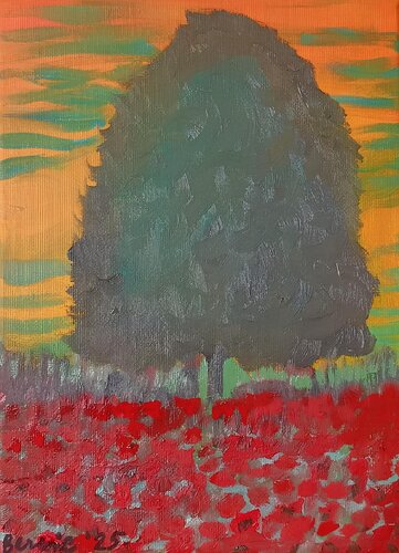 La quercia e i papaveri von BERNARDO BANDINELLI, Malerei kaufen auf Singulart