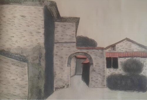 Il borgo antico di BERNARDO BANDINELLI, Disegno in vendita su Singulart